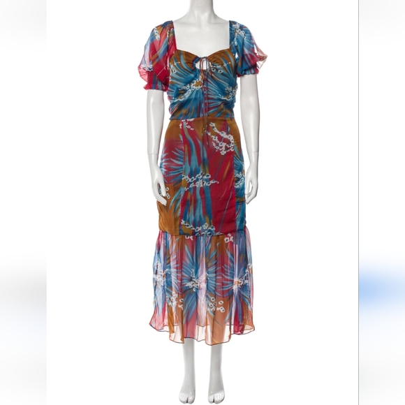 Walter Baker Danielle On/Off the Shoulder Maxi Dress, Color Rio Palm, Si… - Picture 2 of 8